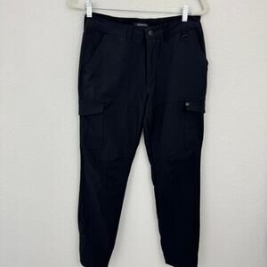 Fried Denim Mens Utility Pants Size 30 X 30 Cargo Stretch Elastic Cuff Black